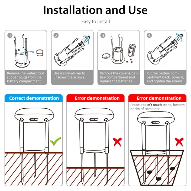 WiFi Smart Soil Sensor: Smart Soil Moisture Meter with App