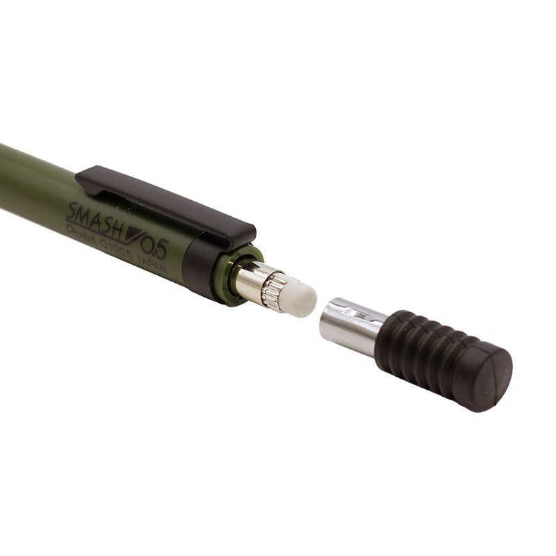 Kidera Shoji Pentel Smash Mechanical Pencil, 0.5mm, Military Green Q1005-MDKS