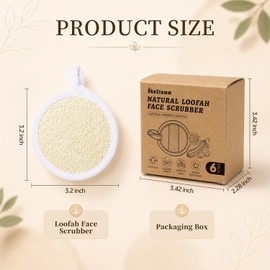 Exfoliante facial de lufa natural – Pack de 6 almohadillas ÖkoStamm