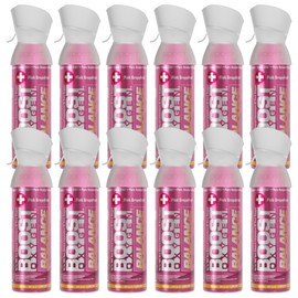 Boost Oxygen Medium Balance Pink Grapefruit Aroma 5L Canister | Respiratory Support for Aerobic Recovery, Altitude, Performance & Health (12 Pack)