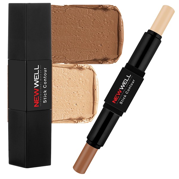 NEW WELL Highlighter & Contour Pencil for Sharper Facial Features, Waterproof, Cruelty Free, Contour Stick 01