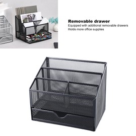 Mesh Drawer Organiser, Desk Organiser, Metal Wire Mesh, Paper Sorter, 5 Grids, Multi-Purpose Table Organisation, Storage Divider for Files, Documents, Art Supplies