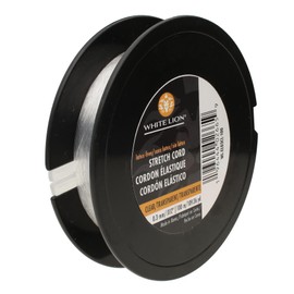 White Lion Stretch Cord – Very Strong, Consistency in Cord, Keeps Form, Perfect for Beading and Jewelry Making – Clear Color – .3mm Diameter – 100 Meter (328 Foot) Spool