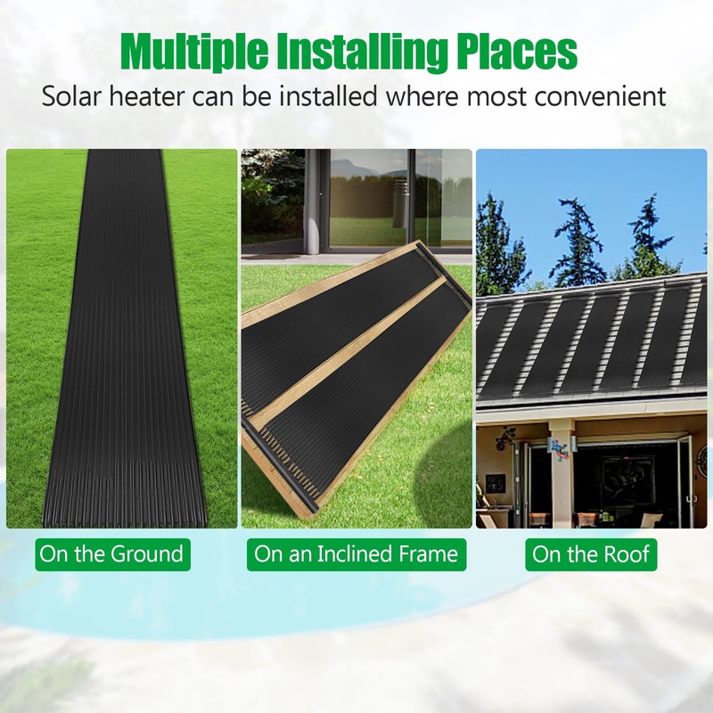 IRONMAX Solar Pool Heater Panel, Swimming Pool Heating System for