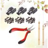 LALAFINA Hair Extension Pliers Hook Kit Hairdressing Tool Set Comfortable
