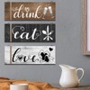 3Pcs Wall Decor Wooden Hanging Wall Sign Wooden Wall Art