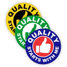 Quality Starts With Me Hard Hat Sticker / Helmet Decal Label Lunch Tool Box