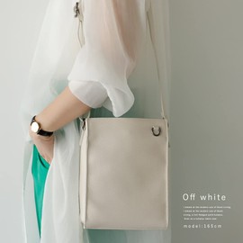 Gratante abb-g0019 Genuine Cowhide Leather Square Mini Shoulder Bag, Women's Shoulder Bag, white (off-white)