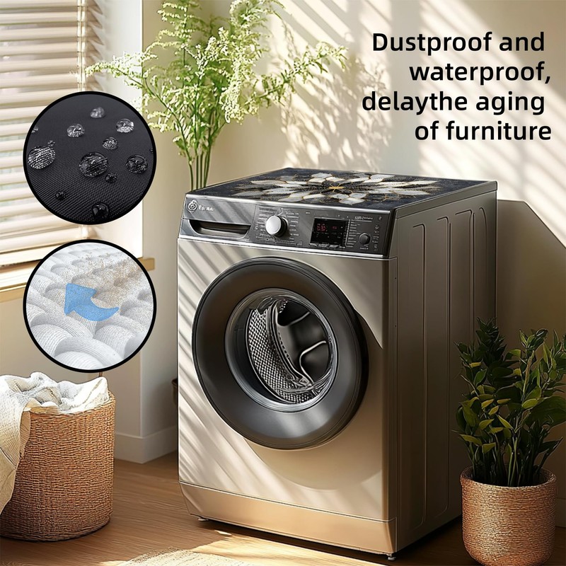 AOHMPT Washer Dryer Dust Cover Mat for Top：Non-slip Dryer Top