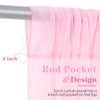 Sheer Curtain Drapes 10ft x 8ft Pink Chiffon Fabric Backdrop