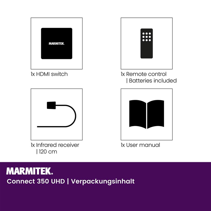 HDMI Switch 4K - Marmitek Connect 350 UHD - 5