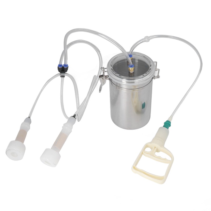 Manual Milking Machine 2000ml Effort Saving Control Stainless Steel Bottle