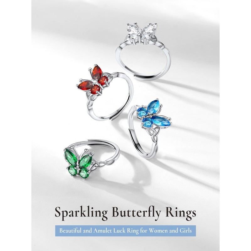 SILVERCUTE Statement Pink Ring Sterling Silver Celtic Knot Design Luxury