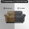 FestiCorp 3 Piece Velvet Sofa Covers for 2 Seat Cushion