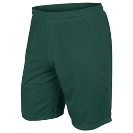 CHAMPRO Boys' Dynamic Tricot Mesh Shorts, Forest Green, X-Large