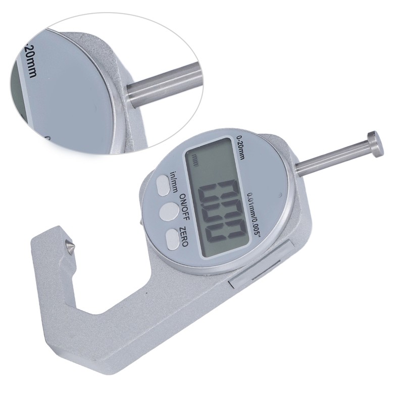 Thickness Gauge Mini Digital LED Display 0 to 20mm Multifunctional