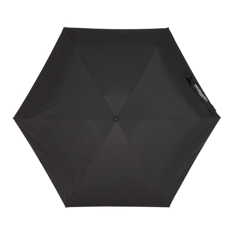 快滴DRY 超撥水 男女兼用 耐風 無地 5段ミニ折傘 50cm×6R ブラック KDU25550MN