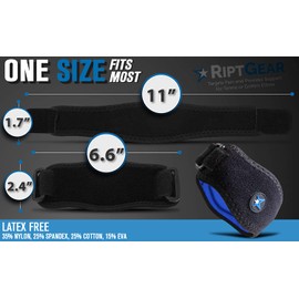 RiptGear Tennis Elbow Brace with Compression Pad â Adjustable Elbow Strap Designed for Tennis Elbow Golferâs Elbow Tendonitis for Both Men and Women