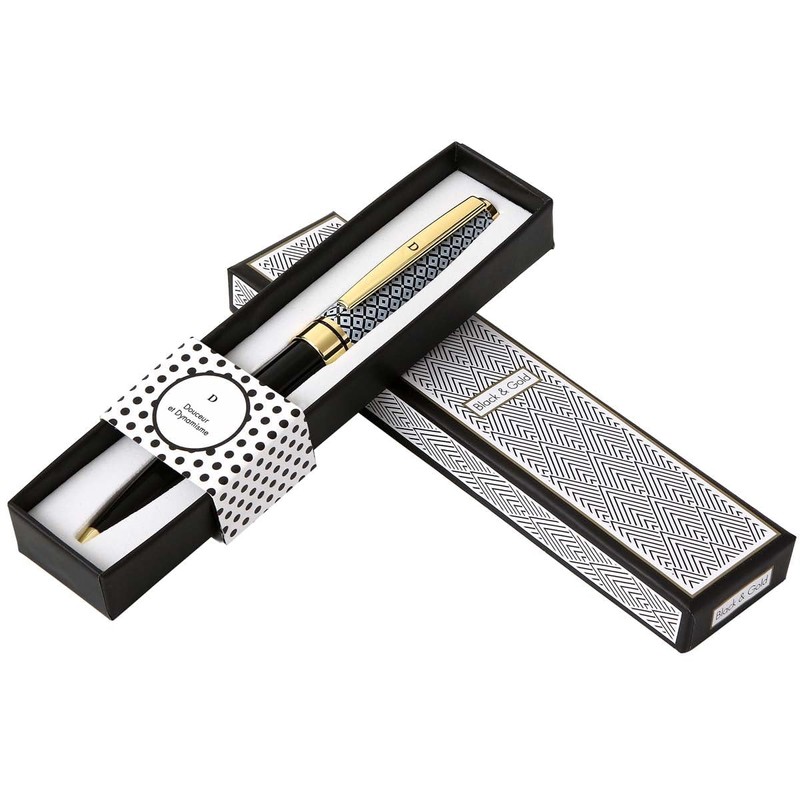 La carterie 76000826 Ballpoint Pen Set Black & Gold with