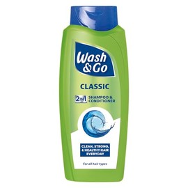Wash & Go Classic 2 in1 Shampoo and Conditioner, 700ml x 1 bottle | Men's Hair Shampoo, For All Hair Types