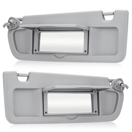 Gray Driver Left + Passenger Right Side Sun Visor Replacement Compatible with 2006 2007 2008 2009 2010 2011 Honda Civic EX LX Sedan SI Coupe Replace 83280-SNA-A01ZC 83230-SNA-A01ZC