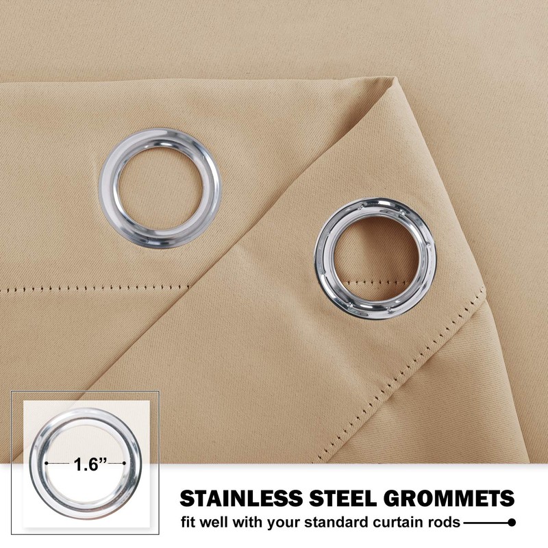 NICETOWN Farmhouse Blackout Kitchen Tiers Curtains 24 Inch Length for