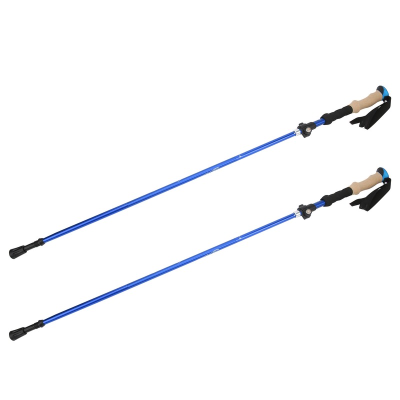 2pcs Foldable Hiking Poles Set Outdoor Walking Climbing Alpenstocks Collapsible