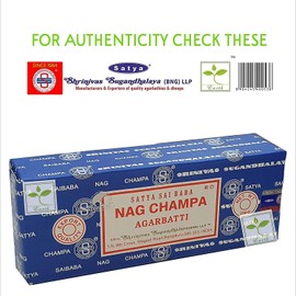 Satya Sai Baba Satya Nag Champa Incense Sticks 250 Grams (Worlds's Largest Exported Incense Stick)