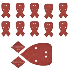 Mouse Sander Pads 10pcs Mouse Palm Sander Detail Pads Sandpaper, Assorted 60/80/120/180/240/320 Grits to Fit Black and Decker