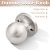 Probrico(10 Pack Round Satin Nickel Single Dummy Door Knobs, Individual