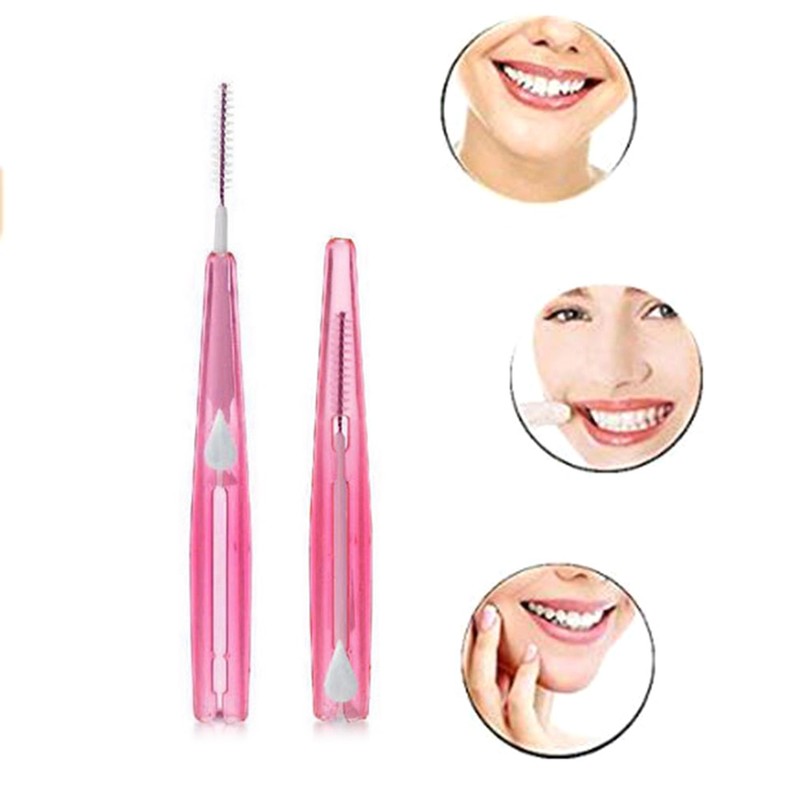 60pcs Toothpick Interdental Brushes Tooth Flossing Head Oral Hygiene Brush