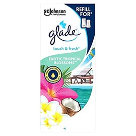 Glade Touch & Fresh Air Freshener Refill, Touch Activated Odour Eliminator for Bathroom & Home,Tropical Blossoms, 1 Refill (1 x 10ml)