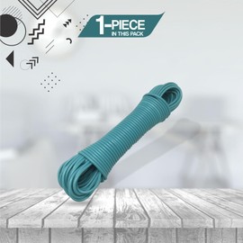 Clothing Line Washing Line Heavy Duty Outdoor & Indoor Clothesline Clothes Dryer Drying Space Line Rope Laundry Steel Core Durable Thick Plastic Pvc Coated 20 M Assorted Color(1 Count)