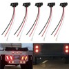 Newnessai 10 Pcs 3-Pin Trailer Light Connector, 3 Wires Pigtail