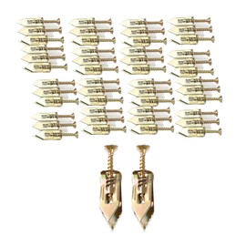 Mirhua Gypsum Board Anchor, Set of 50 Screws, For Bottom Holes, 50 Each, Gypsum Board Wall Anchors Included, Easy Installation Screws, For Lower Holes, High Strength Nails With Expansion Bottom Holes