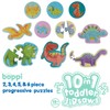 Progressive 10-in-1 Puzzles for Toddlers from 18 Months - Dinosaur