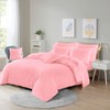 Microfibre Duvet Cover Set, Ultra Soft Bedding, 100% Polyester (Pink,