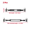 Oedema 2 Pcs M10 Turnbuckle 304 Stainless Steel Jaw and