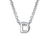 Tiny Block Letters Alphabet Pendant A-Z Dainty .925 Sterling Silver