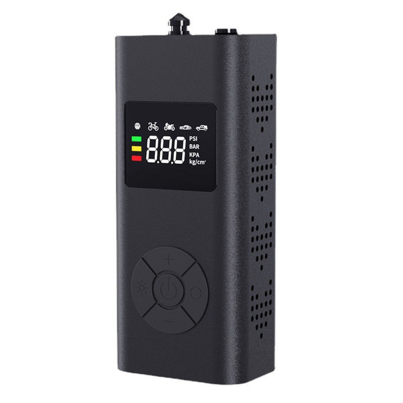 Multifunctional Cordless Car Tire Pump USB Rechargeable Digital Display Air