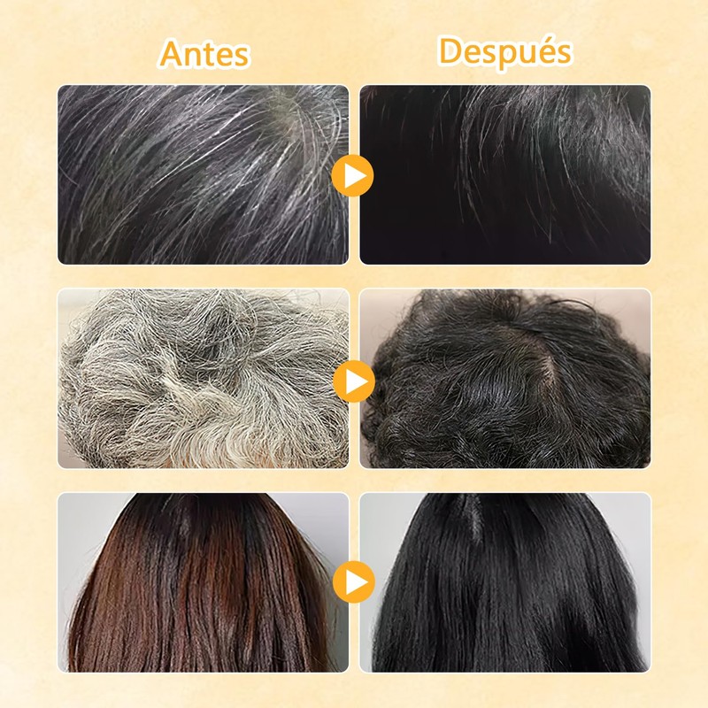 2PC Jabón de depilación de cabello gris natural, champú para