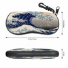 IBILIU Eyeglasses Case Japanese The Great Wave Off Kanagawa Pattern