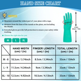 Eiito Work Gloves, Chemical Gloves, Chemical Protection Gloves, Protective Gloves, Chemicals, Acid Resistant (Green, XL)