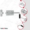 KOTARBAU® Garage Door Bolt Bolt Galvanised Silver with Rubber Handle