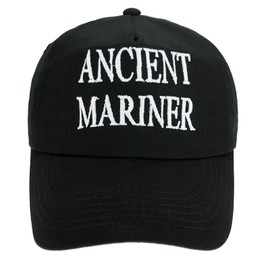 4sold Boys Mens Women 100% Cotton Captain Yachting Baseball Cap Inscription Lettering Sun Summer Hat Black White - Ancient Mariner,Adult