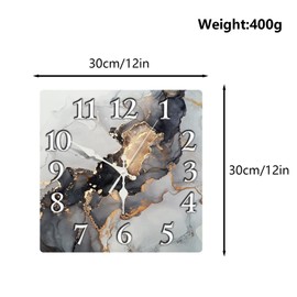 astylishome Garden Clock Modern Simple Classical Large Decorative Wall Clocks with Non Walking for Living Room Bedroom Study Office Kitchen Accessories 30 CM 0508