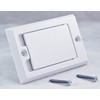 HAYDEN Central Vacuum Wall Inlet - White Square Door 1700-01