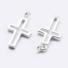 Unbranded 925 Sterling Silver Cross Pendants, Charms Hallmarked in Silver.12.5mm X 7mm 1pc