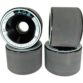 AOB Premium Longboard/Cruiser 2K Wheels (4 Pieces) Set Concentricity Calibrated Brushed Polished (Black 74 x 52 mm 83A)