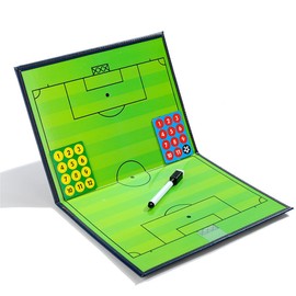 RoseFlower 17.32'' x 12.6'' Coaches Tactical Board, Portable Professional Football/Soccer Magnetic Tactics Strategy Clipboard Training Assistant Equipment with Erasable Write-Wipe Pen and Eraser
